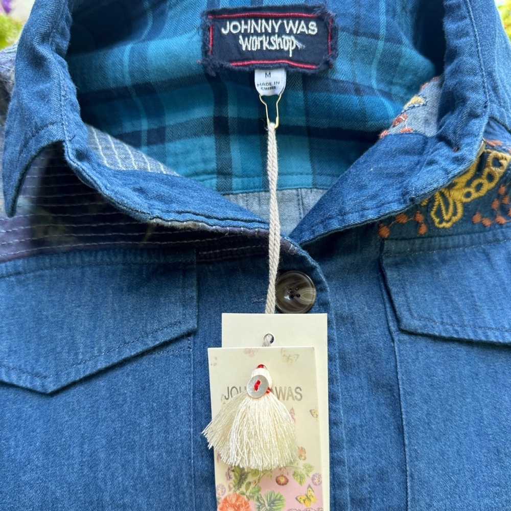 NWT Johnny Was Moonlight Tie Dye Patchwork Military Jacket - Picture 11 of 16